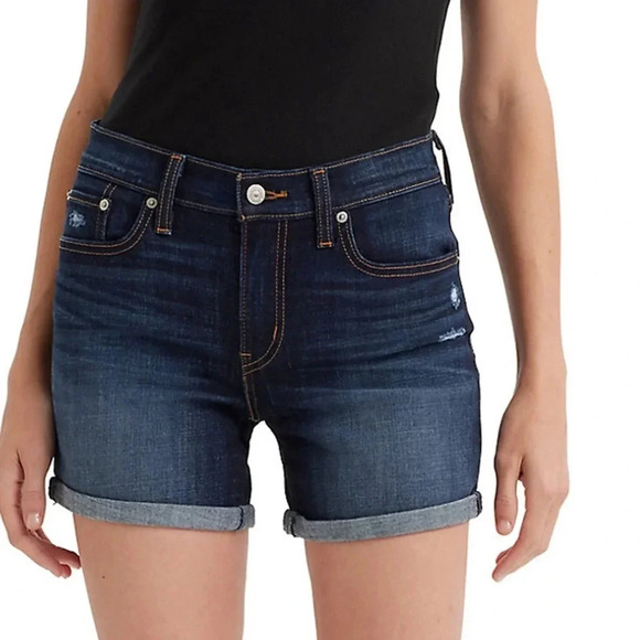 Levi's Women's Plus Size Mid Length Denim Shorts - size 26 - Picture 1 of 6